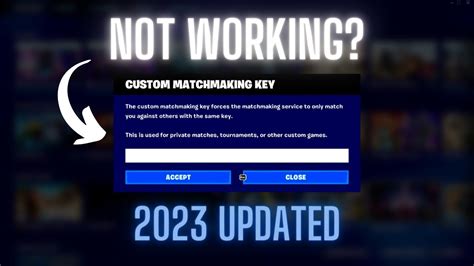 custom matchmaking not working fortnite